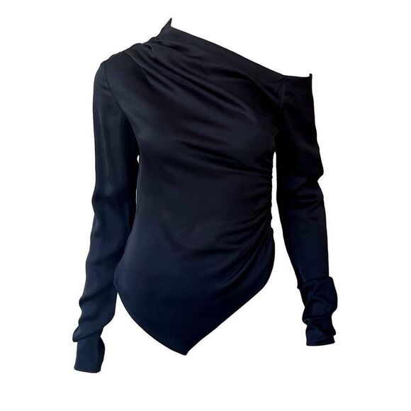 A.L.C Dark Sapphire Jamie Asymmetrical Off Shoulder Top NEW NWT - Picture 1 of 12
